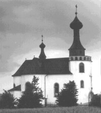 Rebuilt church in Klimkwka
