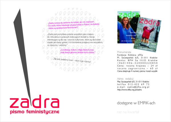 ''Zadra'' - pismo feministyczne