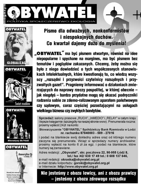 Obywatel - polityka, spoeczestwo, ekologia